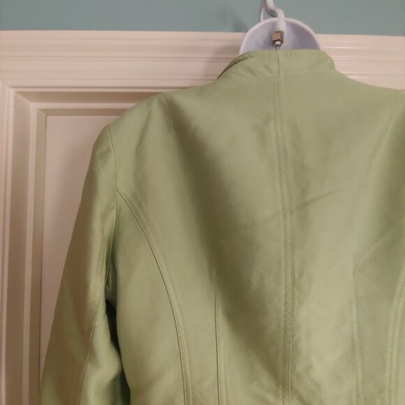Kay Unger Mint Green 4 Button Blazer Jacket Pockets Silk Blend 16 - Picture 8 of 12